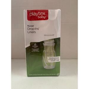 Playtex Baby Nurser Drop-Ins 100 Pre Sterilized Disposable Bottle Liners 8-10oz